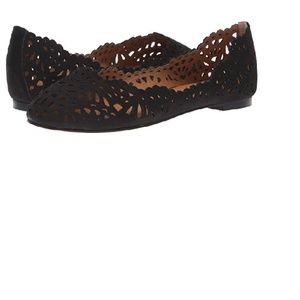 NIB Corso Como Bloue Black Flat - Size 7